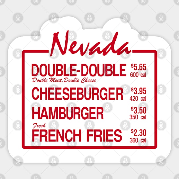 Nevada Burger Sticker by Meat Beat